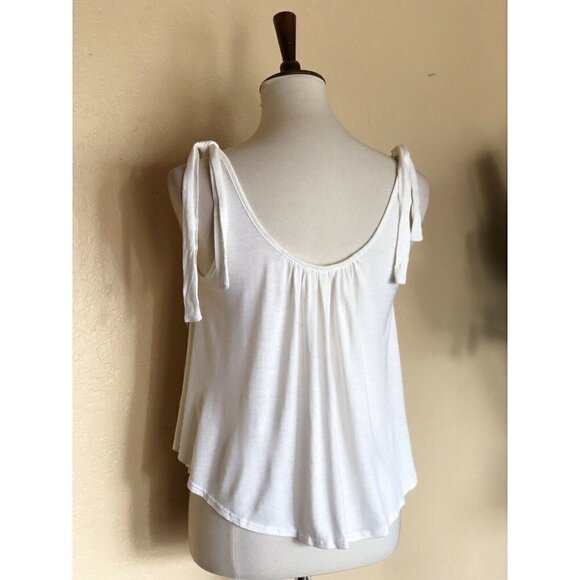 Nasty Gal Emory Park Women's White Tie Shoulder Tank Top Size S NWOT - Picture 8 of 11